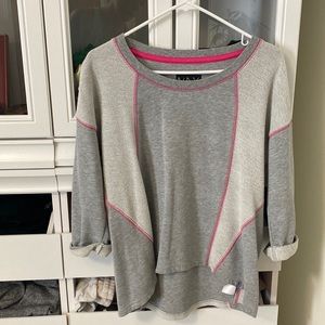 Pink and Grey “inside-out” sweater